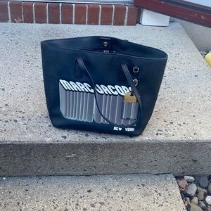 Marc Jacobs Many Layers Black and White Graphic Tote